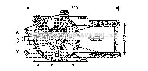 AVA QUALITY COOLING Ventilators, Motora dzesēšanas sistēma FT7529